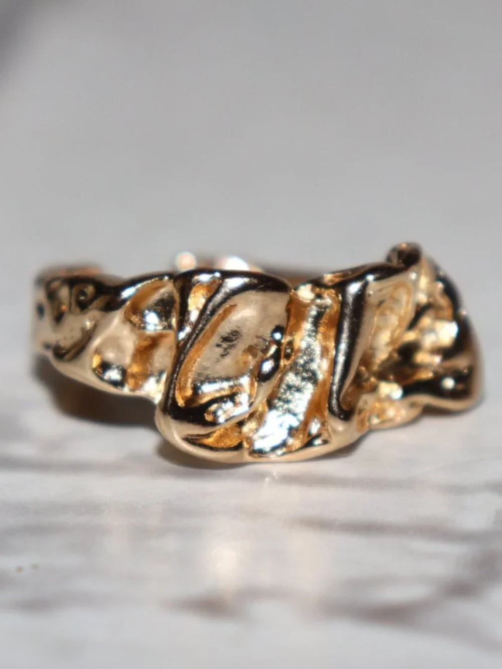 ✨ NWOT Gold Organic Sculpted Ring • Size 7 ✨